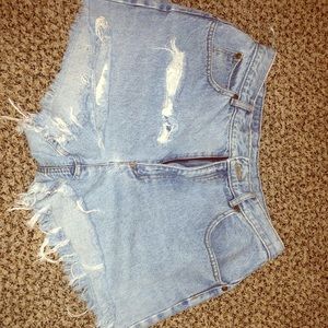 Distressed Jean Shorts